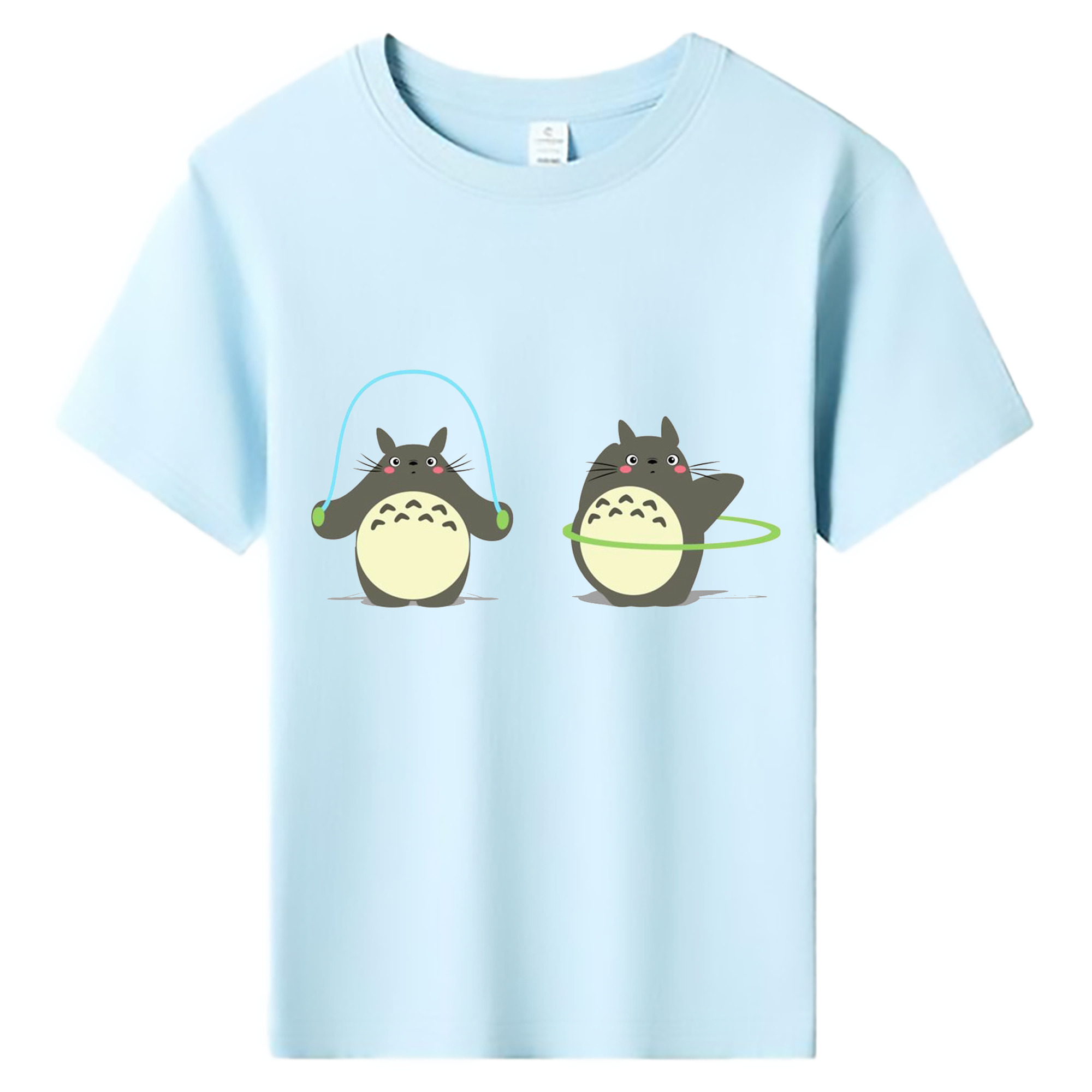 （画像用） となりのトトロ 草壁メイ 草壁サツキ My Neighbor Totoro Satsuki Kusakabe Mei Kusakabe 綿100％キッズTシャツ（フロントプリント）